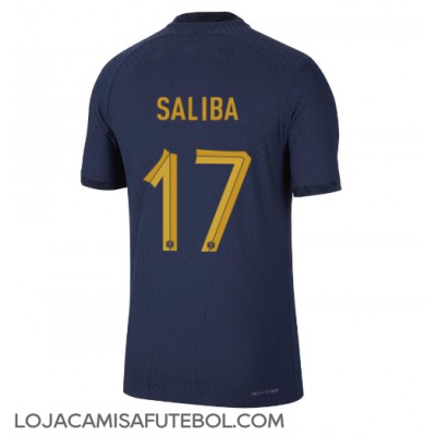 Camisa de Futebol França William Saliba #17 Equipamento Principal Mundo 2022 Manga Curta